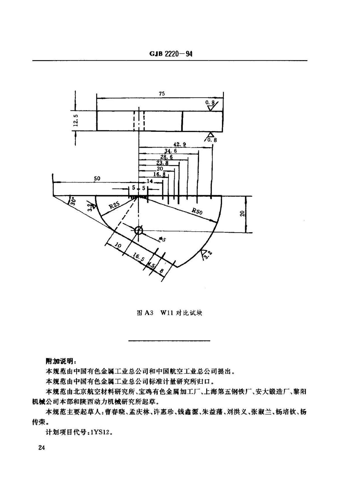 航空发起机用钛合金饼环坯规范国军标 GJB2220-94